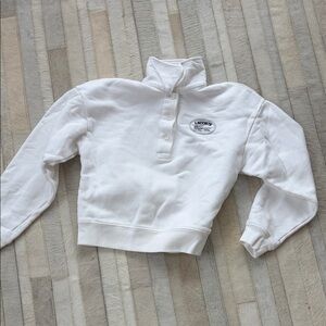 Lacoste White High-Collar Sweater